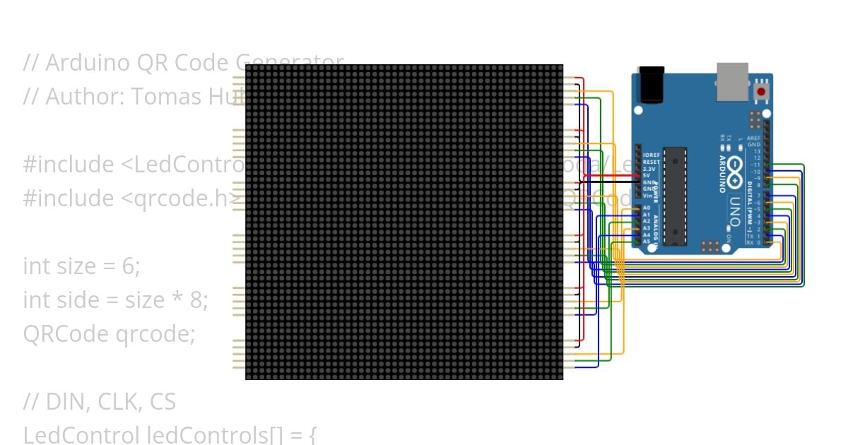 Arduino QR Code Generator.ino simulation